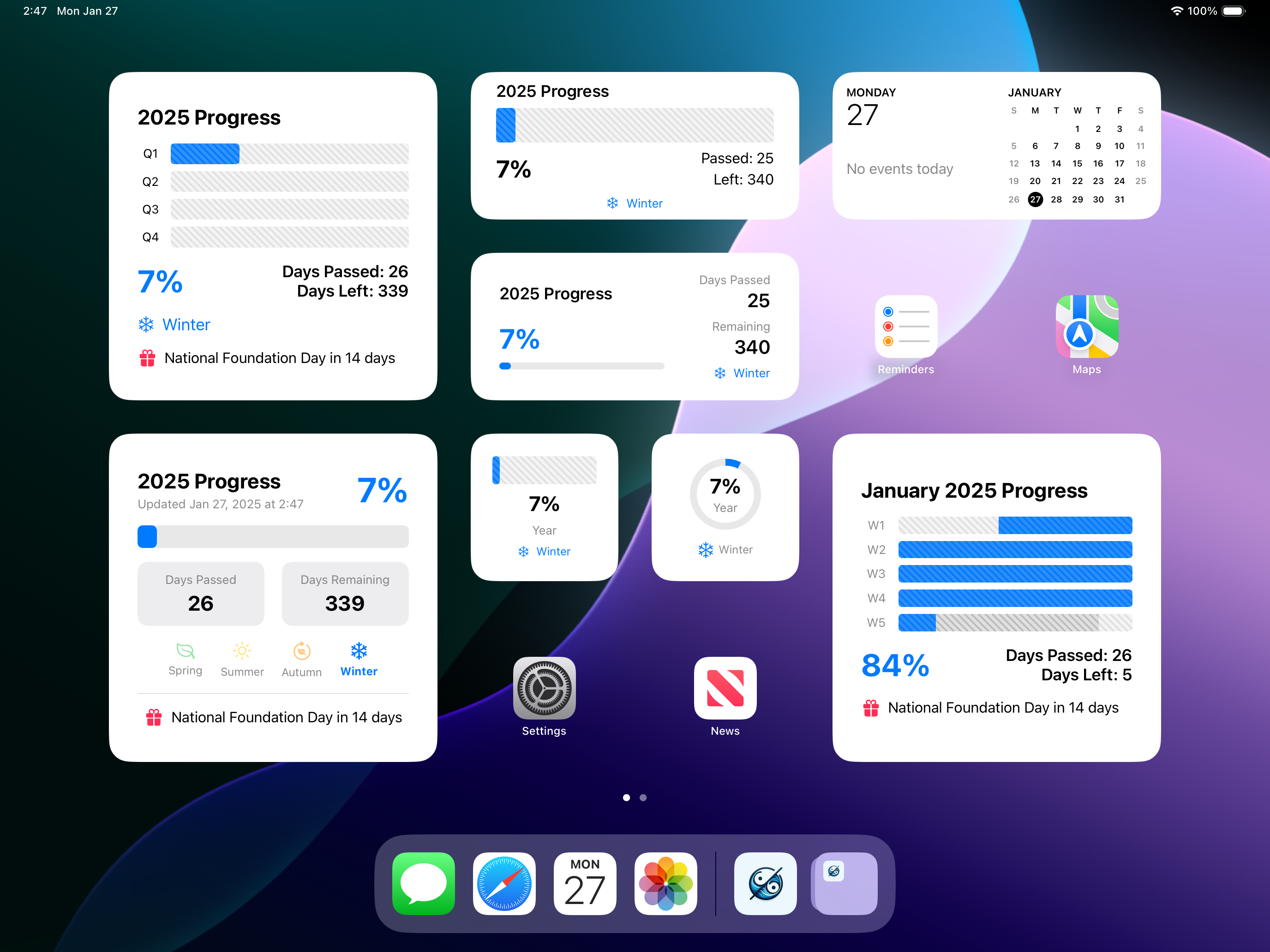 Year Progress Screenshot 2